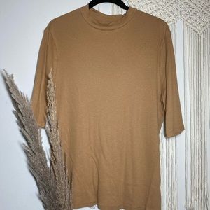Tan Mock Neck Tee from Target✨